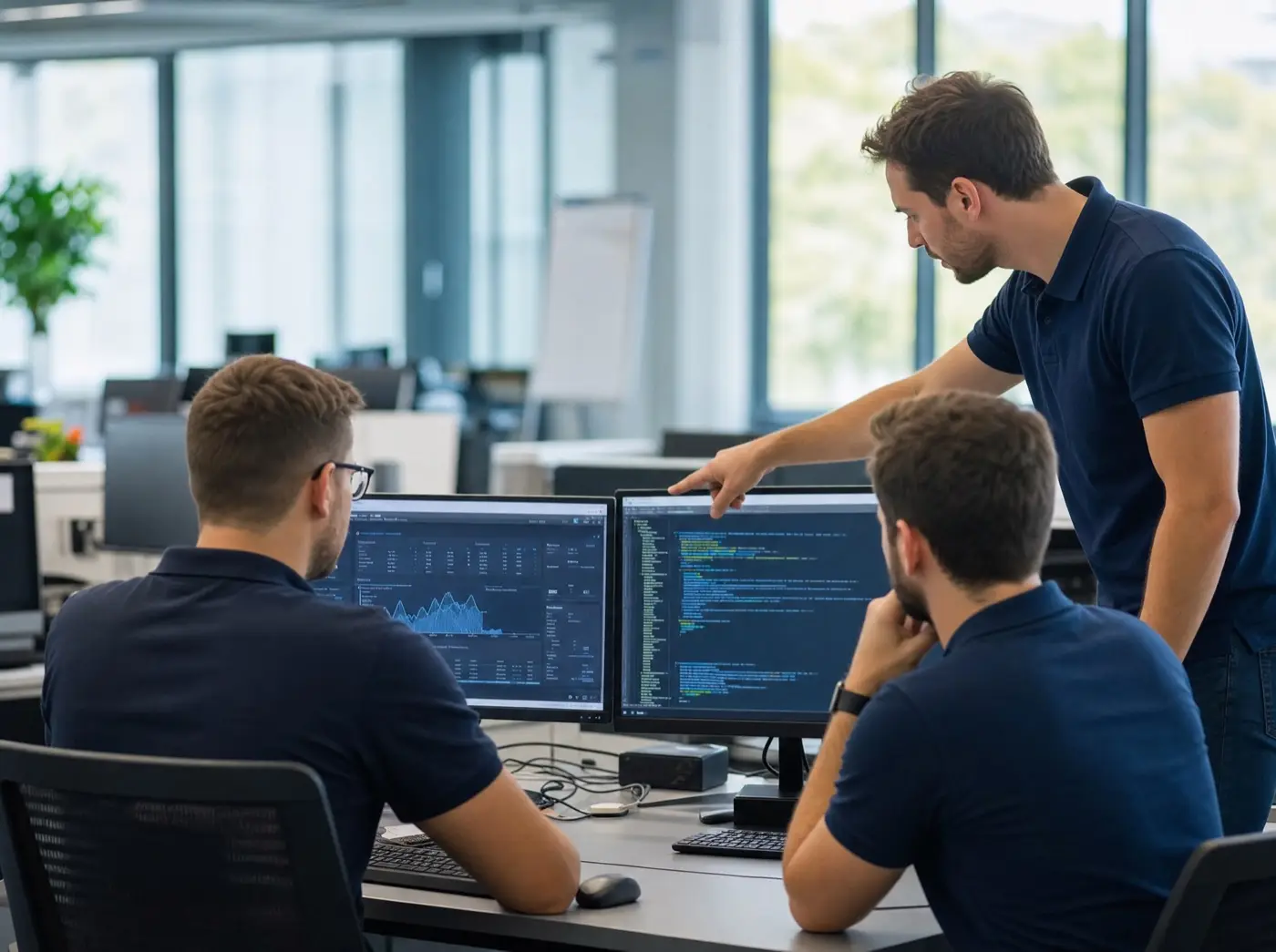 Platzhalterbild: IT-Spezialisten bei der Arbeit im Büro